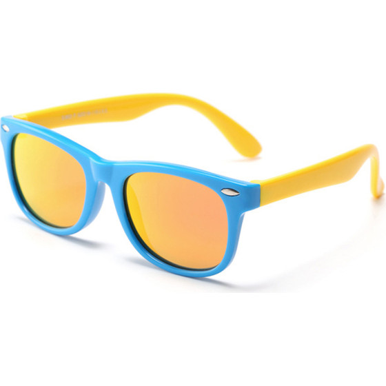 Techsuit - Sunglasses Polarised (D802) - for Kids Between 3-6 Years, UV Protection - Blue / Yellow / Orange