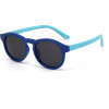 Techsuit - Sunglasses Polarised - for Babies, Round Shape, with Strap - Dark Blue / Sky Blue - (8308-C28)