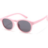 Techsuit - Sunglasses Polarised - for Babies, Round Shape, with Strap - Pink - (8308-C46)