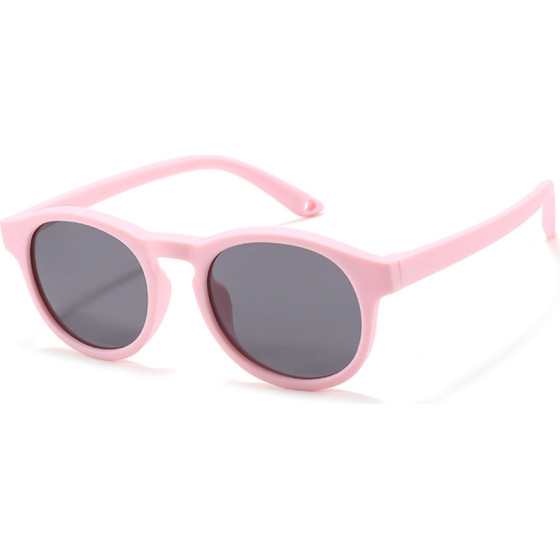 Techsuit - Sunglasses Polarised - for Babies, Round Shape, with Strap - Pink - (8308-C46)