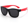 Techsuit - Sunglasses Polarised - for Babies, Square Shape, with Strap - Black / Red - (8306-C14)