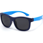 Techsuit - Sunglasses Polarised - for Babies, Square Shape, with Strap - Black / Blue - (8306-C31)