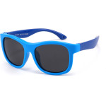 Techsuit - Sunglasses Polarised - for Babies, Square Shape, with Strap - Blue / Dark Blue - (8306-C29)