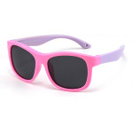 Techsuit - Sunglasses Polarised - for Babies, Square Shape, with Strap - Pink / Purple - (8306-C42)