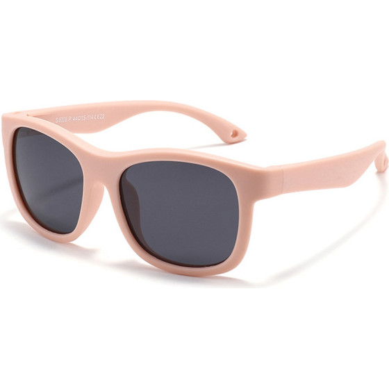 Techsuit - Sunglasses Polarised - for Babies, Square Shape, with Strap - Sand Pink - (8306-C22)