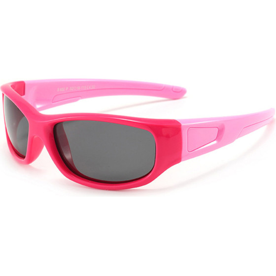 Techsuit - Sunglasses Polarised - Sport Type, Flexible, for Kids Between 3-6 Years - Rose Red / Pink - (800-C30)