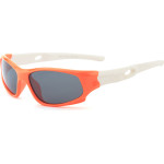 Techsuit - Sunglasses Polarised - Sport Type, for Kids Between 5-8 Years - Orange / White - (816-C8)
