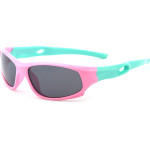 Techsuit - Sunglasses Polarised - Sport Type, for Kids Between 5-8 Years - Pink / Green - (816-C3)