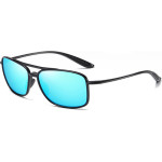 Techsuit - Sunglasses Polarised TR90 (MM99) - UV Protection - Bright Black / Ice Blue