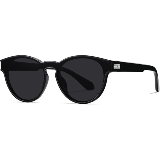 Techsuit - Sunglasses Polarised TR90 (TR7545) - UV Protection - Bright Black / Grey