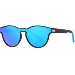 Techsuit - Sunglasses Polarised TR90 (TR7545) - UV Protection - Matte Black / Blue Green