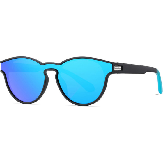 Techsuit - Sunglasses Polarised TR90 (TR7545) - UV Protection - Matte Black / Blue Green