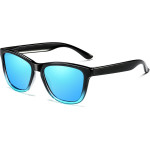 Techsuit - Sunglasses Polarized (0717) - for Men, with UV Protection - Gradient Black / Blue