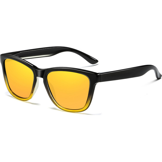 Techsuit - Sunglasses Polarized (0717) - for Men, with UV Protection - Gradient Black / Yellow