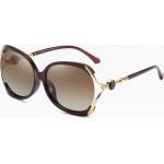 Techsuit - Sunglasses Polarized (1722) - for Women with UV Protection, PC - Brown