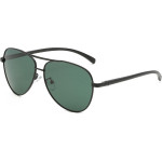 Techsuit - Sunglasses Polarized (2150) - for Men, with UV Protection, Metal Frame - Black / Blackish Green