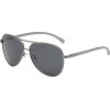 Techsuit - Sunglasses Polarized (2150) - for Men, with UV Protection, Metal Frame - Gun Color / Black Gray