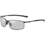 Techsuit - Sunglasses Polarized (559) - for Men, with UV Protection and Metal Frame, Rectangular - Black / Photochromic