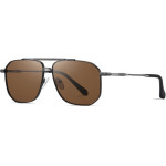 Techsuit - Sunglasses Polarized (8538) - for Men, with UV Protection, Metal - Gun Color / Brown - (8538;GUN COLOR)