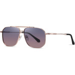 Techsuit - Sunglasses Polarized (8538) - for Men, with UV Protection, Metal - Rose Gold / Gradient Purple - (8538;ROSE GOLD)