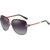 Techsuit - Sunglasses Polarized (8702) - for Women with UV Protection, Metal Frame - Tea