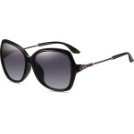 Techsuit - Sunglasses Polarized (8881) - for Women with UV Protection, PC - Black / Gray - (8881;BLACK)