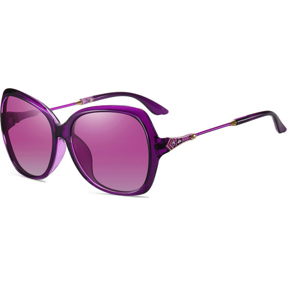 Techsuit - Sunglasses Polarized (8881) - for Women with UV Protection, PC - Purple - (8881;PURPLE)
