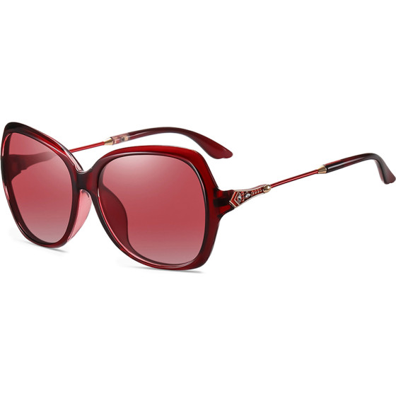Techsuit - Sunglasses Polarized (8881) - for Women with UV Protection, PC - Red - (8881;RED)