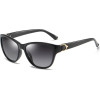 Techsuit - Sunglasses Polarized (A572) - for Women with UV Protection, PC - Black / Gradient Gray