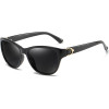 Techsuit - Sunglasses Polarized (A572) - for Women with UV Protection, PC - Black / Gray