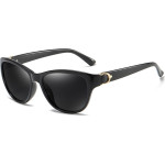 Techsuit - Sunglasses Polarized (A572) - for Women with UV Protection, PC - Black / Gray