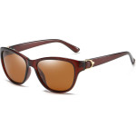 Techsuit - Sunglasses Polarized (A572) - for Women with UV Protection, PC - Brown