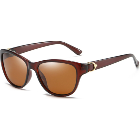 Techsuit - Sunglasses Polarized (A572) - for Women with UV Protection, PC - Brown