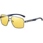 Techsuit - Sunglasses Polarized (LM001) - for Men, with UV Protection, Aluminum Alloy Frame - Gun Color / Photochromic - (LM001;PHOTOCROMATIC)