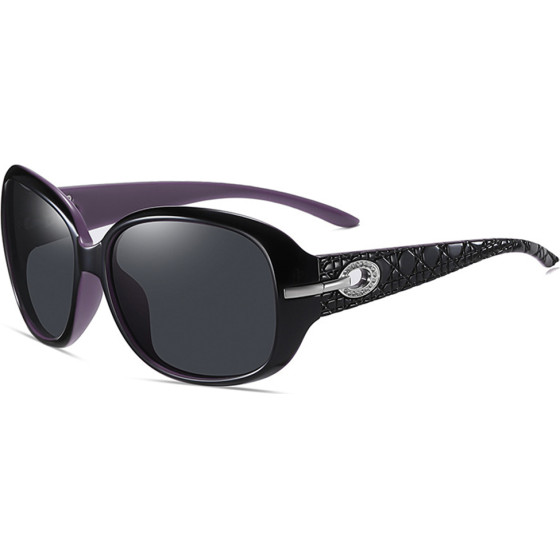 Techsuit - Sunglasses Polarized PC (2012) - UV Protection - Black / Purple / Gray