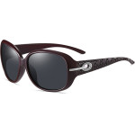 Techsuit - Sunglasses Polarized PC (2012) - UV Protection - Wine Red / Gray