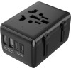 Techsuit - Travel Adapter (HHt204A) - 15W, 2xUSB-C, 2xUSB, EU, UK, AUS, US - Black