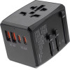 Techsuit - Travel Adapter (HHT904) - PD20W, 2 x USB, 2 xType-C, EU, UK, AUS, US - Black