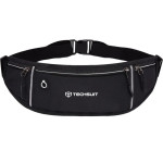 Techsuit - Waist Bag (CWB3) - with Belt for Recreational Activity, Fitness - Black - (CWB3/BLACK)