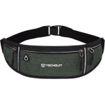 Techsuit - Waist Bag (CWB3) - with Belt for Recreational Activity, Fitness - Green - (CWB3/GREEN)
