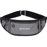 Techsuit - Waist Bag (CWB3) - with Belt for Recreational Activity, Fitness - Grey - (CWB3/GREY)
