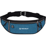 Techsuit - Waist Bag (CWB3) - with Belt for Recreational Activity, Fitness - Blue - (CWB3/BLUE)