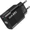 Techsuit - Wall Charger (CHPD131) - GaN, USB, Type-C, Fast Charge, 65W - Black
