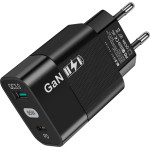 Techsuit - Wall Charger (CHPD131) - GaN, USB, Type-C, Fast Charge, 65W - Black