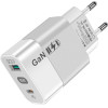 Techsuit - Wall Charger (CHPD131) - GaN, USB, Type-C, Fast Charge, 65W - White