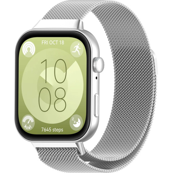 Techsuit - Watchband (W009) - Huawei Watch Fit 3 - Silver