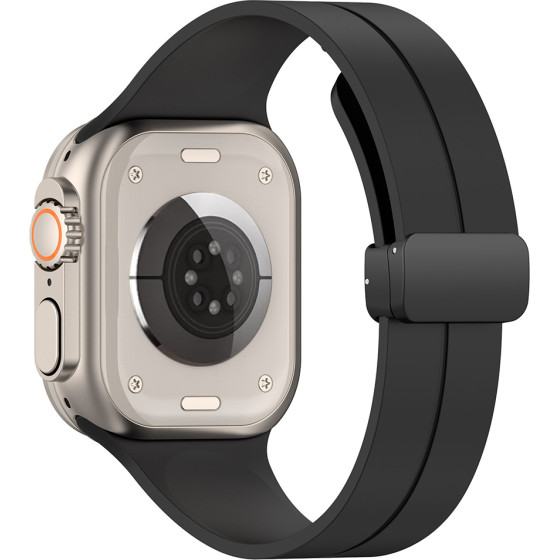 Techsuit - Watchband (W011) - Apple Watch 1/2/3/4/5/6/7/8/9/10/SE/SE 2/Ultra/Ultra 2 (42/44/45/46/49mm) - Black