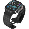 Techsuit - Watchband (W012) - Apple Watch 1/2/3/4/5/6/7/8/9/10/SE/SE 2/Ultra/Ultra 2 (42/44/45/46/49mm) - Black
