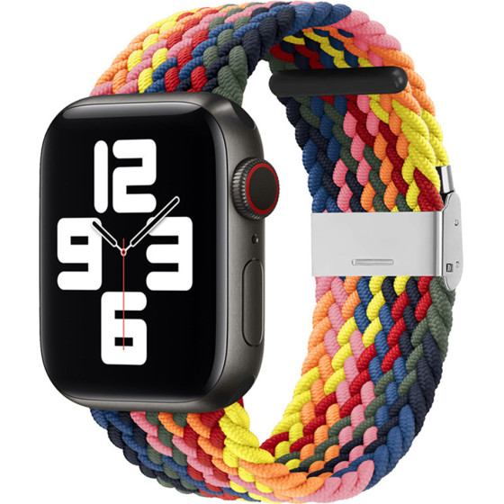 Techsuit - Watchband (W032) - Apple Watch 1/2/3/4/5/6/7/8/9/10/SE/SE 2 (38/40/41/42mm) - Colorful Pink