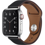 Techsuit - Watchband (W033) for MEN - Apple Watch 1/2/3/4/5/6/7/8/9/10/SE/SE 2 (38/40/41/42mm) - Black